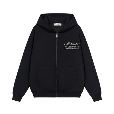 Harsh and Cruel Signature Pearl Embroidered Zip Up Hoodie | Face 3 Face