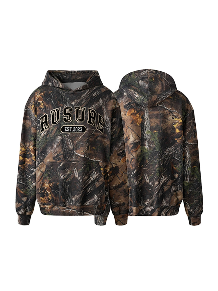 RUSURE Tree Camouflage Logo Patch Embroidered Hoodie | Face 3 Face