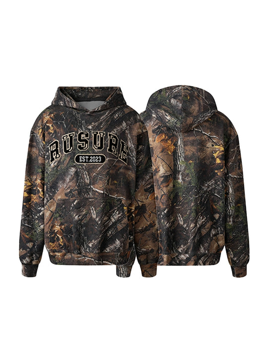 RUSURE Tree Camouflage Logo Patch Embroidered Hoodie | Face 3 Face