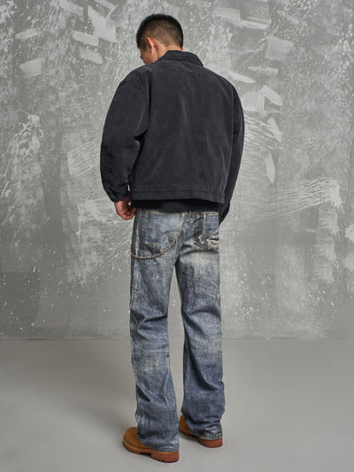 F3F Select Distressed Dirty Dye Hole Wash Print Jeans | Face 3 Face