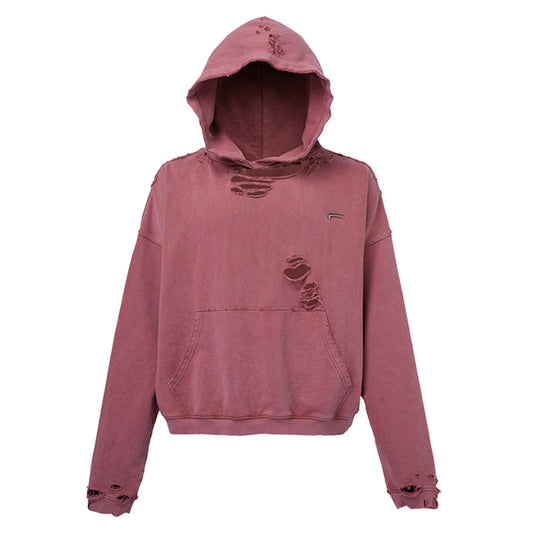 F2CE Washed Destruction Metal Logo Hoodie | Face 3 Face