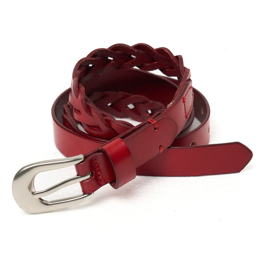 STEEPC Leather Braided Metal Buckle Belt | Face 3 Face