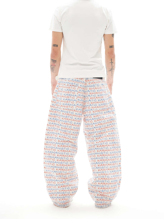 KARMANISTIC All Over Logo Print Baggy Jeans | Face 3 Face