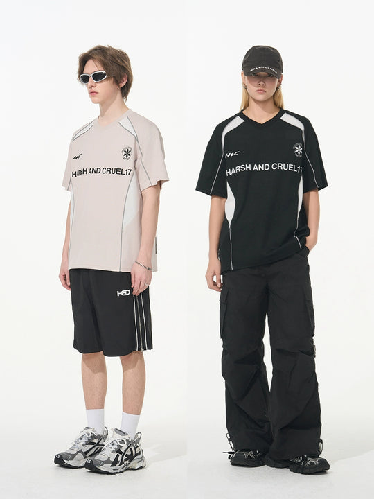 Harsh and Cruel Spliced Jersery Logo Tee