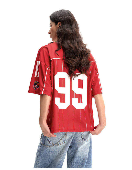 F3F Select Stitch Stripe Mesh V Neck Short Sleeve Soccer Jersey | Face 3 Face