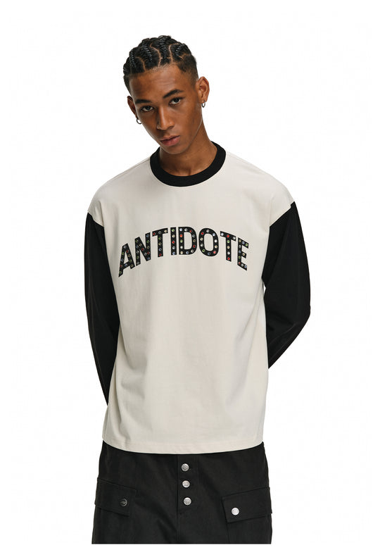 ANTIDOTE Color Stone Studded Long Sleeve Tee | Face 3 Face