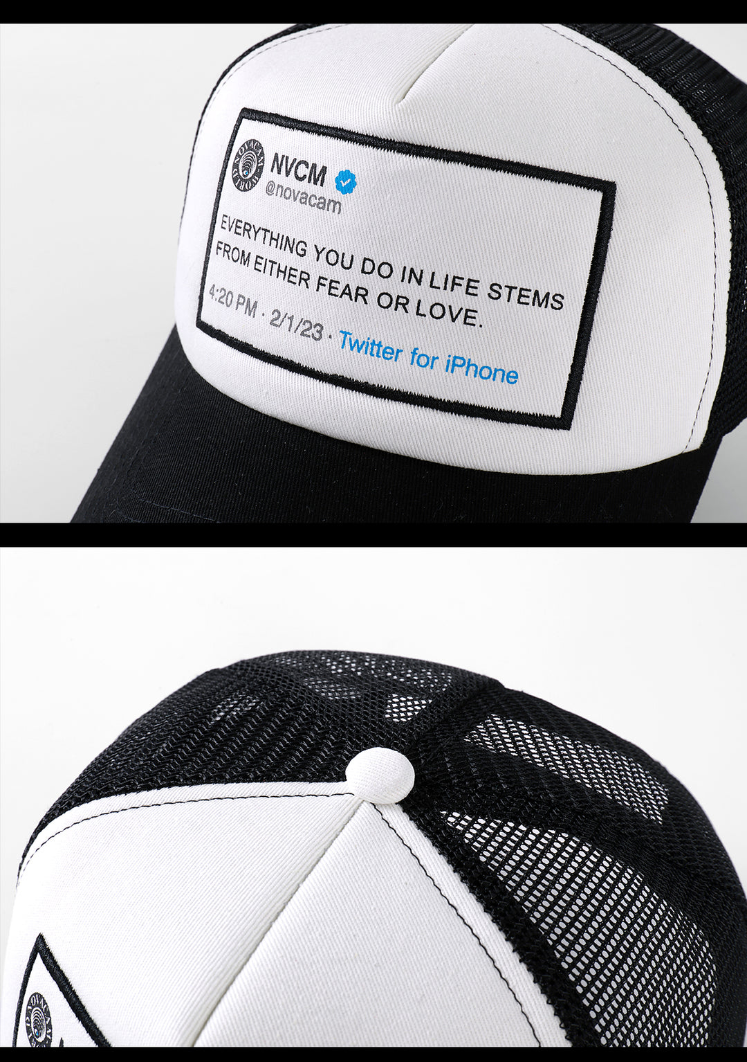 NOVACAM Message Patch Trucker Hat | Face 3 Face