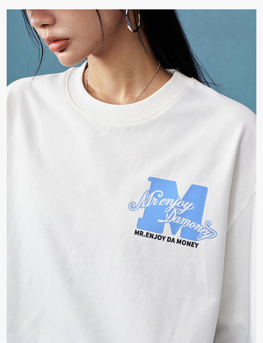 MEDM Basic M Logo Printed Long Sleeve Tee | Face 3 Face