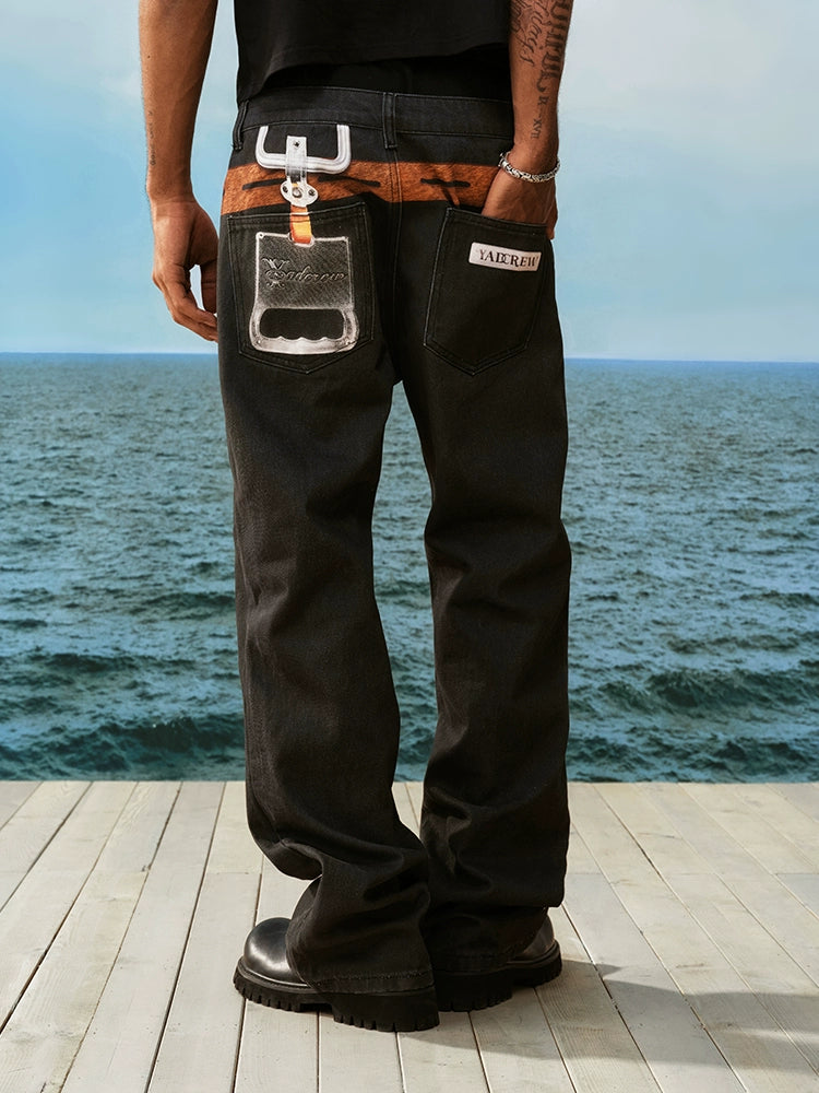 YADcrew Photorealistic Horsehair Belt Print Pants | Face 3 Face