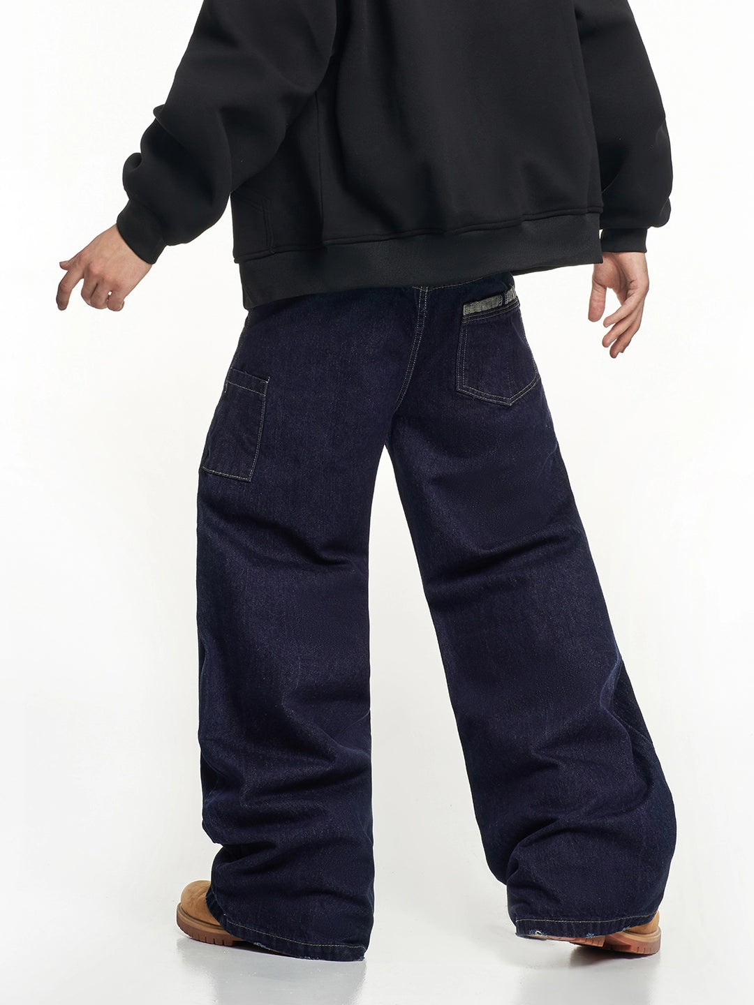 F3F Select Line Stitch Design Baggy Jeans | Face 3 Face