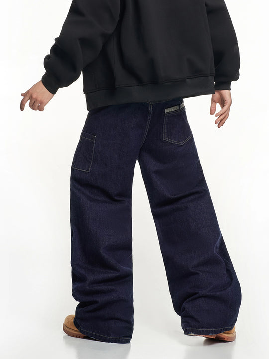 F3F Select Line Stitch Design Baggy Jeans | Face 3 Face