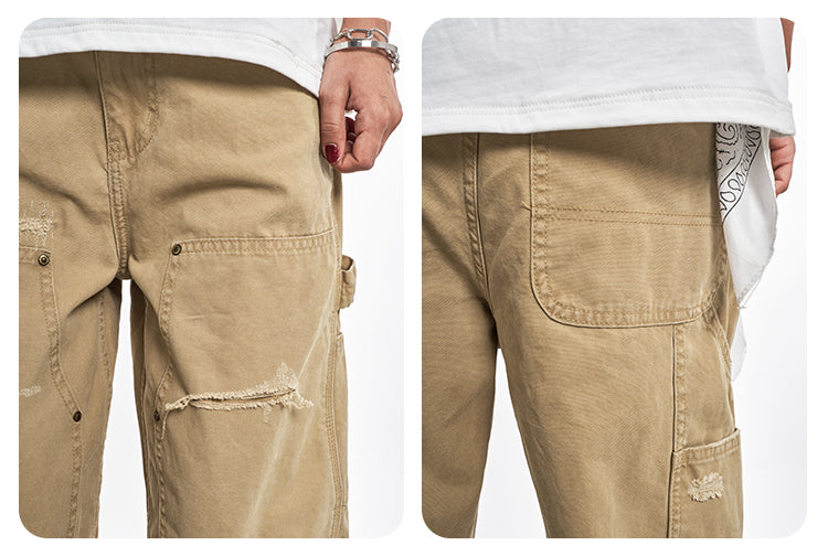 F3F Select Frayed Double Knee Work Painter Pants | Face 3 Face