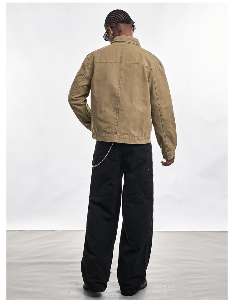 F3F Select Washed Work Denim Short Jacket | Face 3 Face