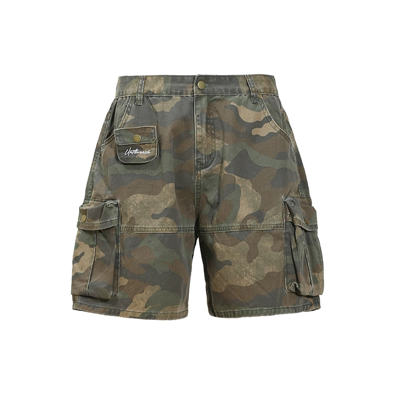 UNTILWERICH Camouflage Multi Pocket Work Cargo Shorts | Face 3 Face