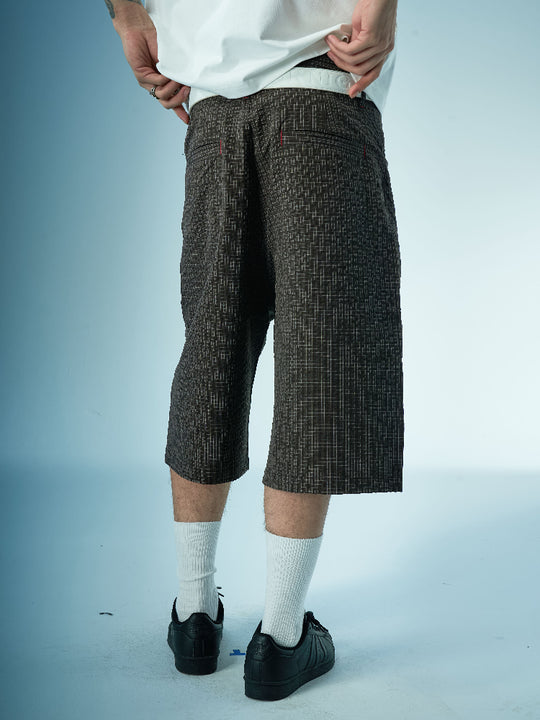 EVILKNIGHT(EK) Plaid Embroidered Shorts | Face 3 Face