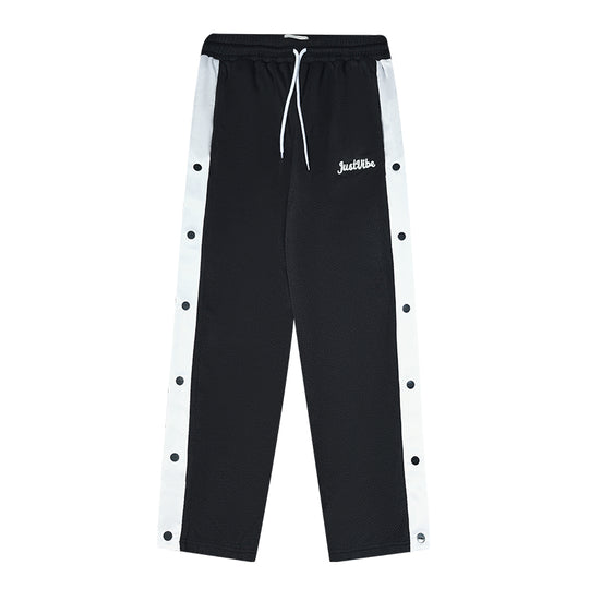 JUST VIBE Side Button Mesh Track Pants | Face 3 Face
