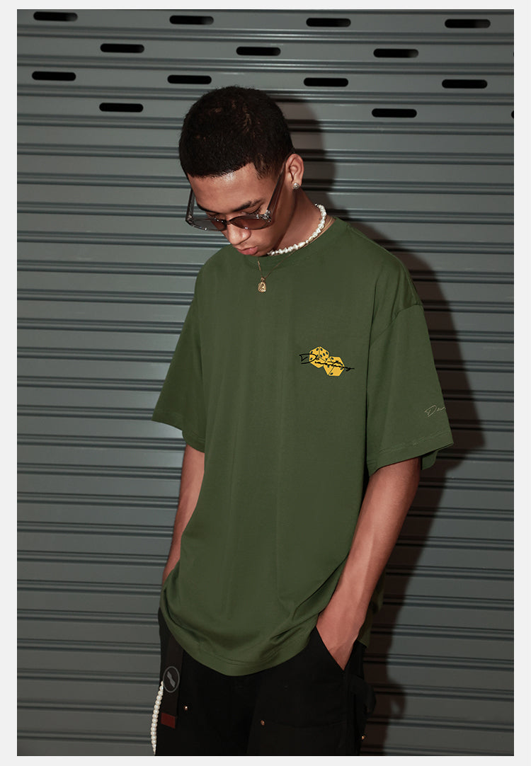 DICETINY Basic Dice Logo Embroidery Tee | Face 3 Face