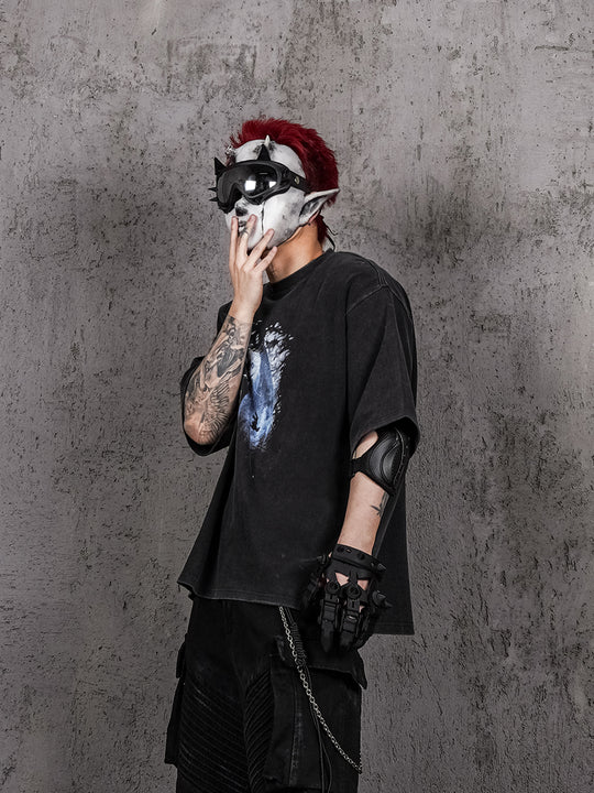 UNDERWATER Vintage Washed Destroyed Print Tee | Face 3 Face