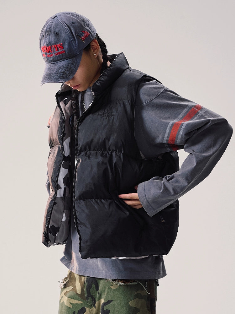 Remedy Camouflage Reversible Down Vest | Face 3 Face