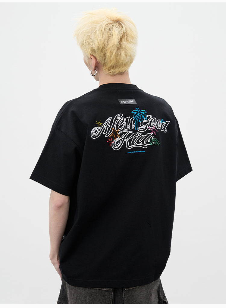 AFGK Coconut Tree Embroidered Tee | Face 3 Face