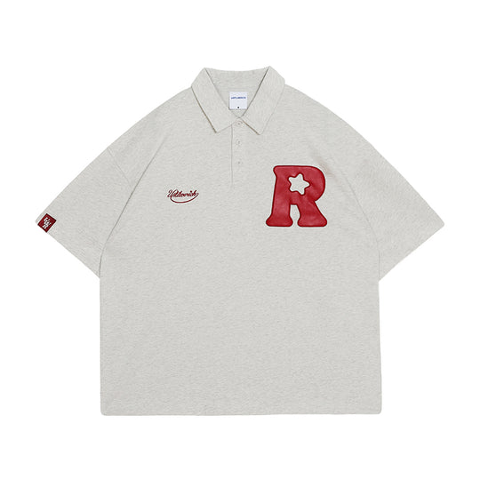 UNTILWERICH R Star Embroidery Short Sleeve Polo | Face 3 Face