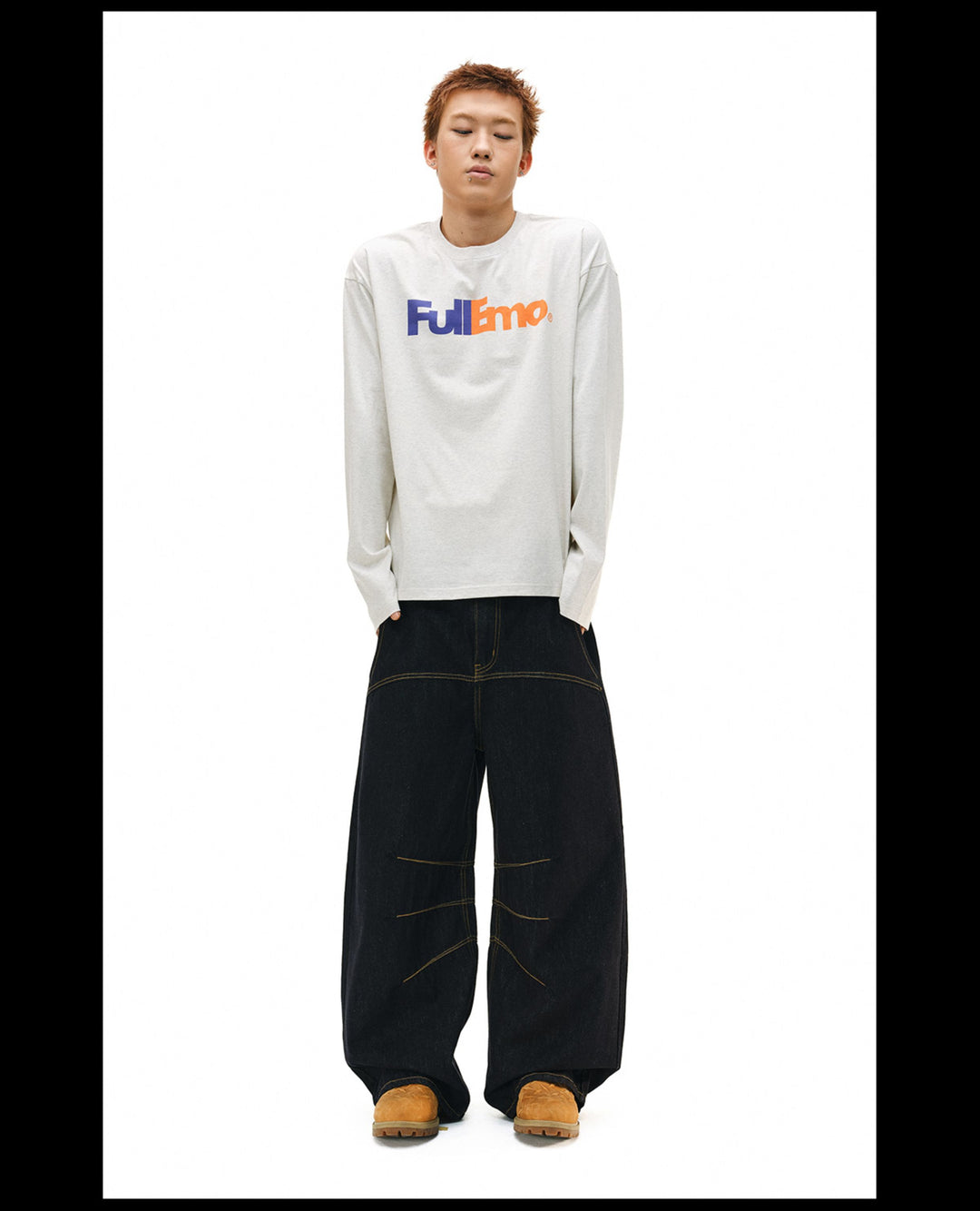 NOVACAM Vintage Playful Logo Long Sleeve Tee | Face 3 Face