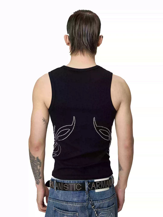 KARMANISTIC Rhinestone Embellished Tank Top | Face 3 Face