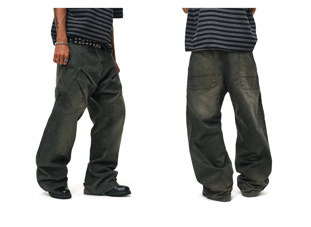 ANTIDOTE 3D Pleated Washed Work Pants | Face 3 Face