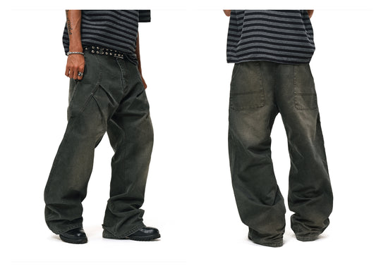 ANTIDOTE 3D Pleated Washed Work Pants | Face 3 Face