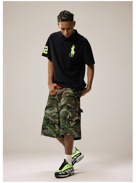 Remedy Cocktail Glass Girl Embroidery Polo Shirt | Face 3 Face