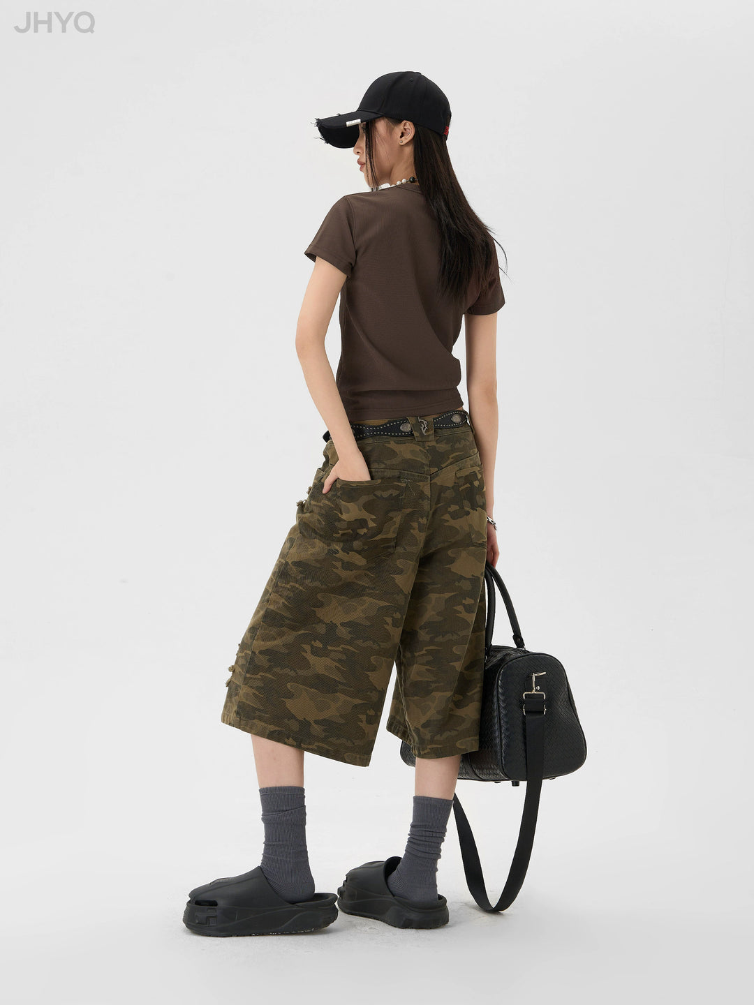 JHYQ Camouflage Print Baggy Work Shorts
