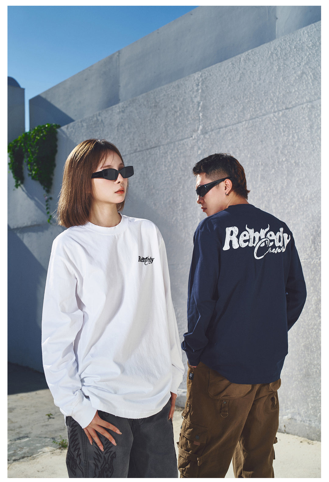 Remedy Cracked Logo Print Long Sleeve Tee | Face 3 Face