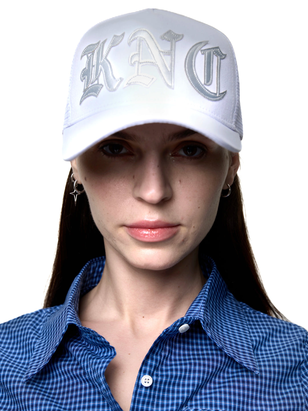 KARMANISTIC Embroidered Letters Trucker Hat | Face 3 Face