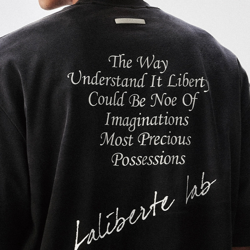 Labt Distressed Holes Dirty Print Tee | Face 3 Face