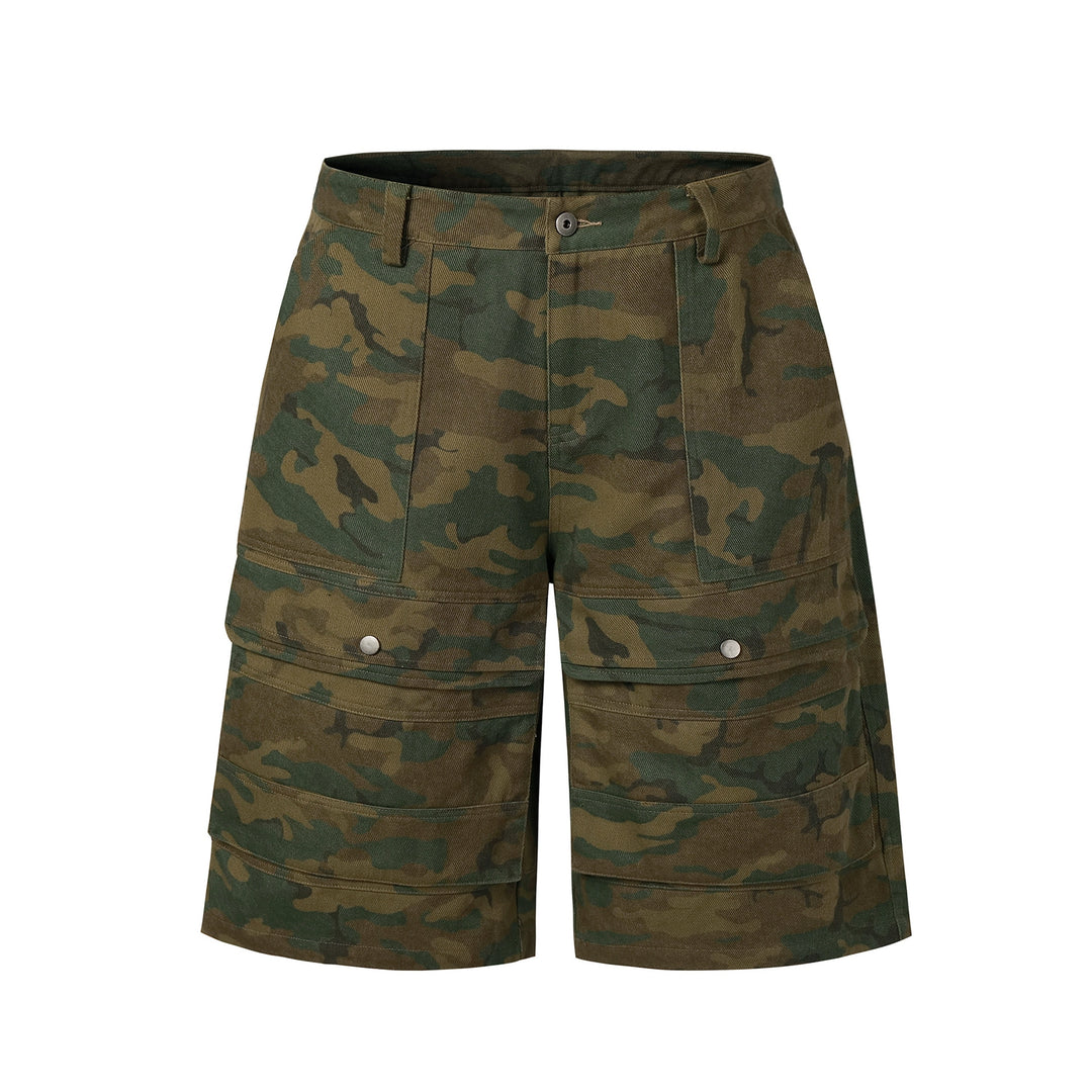 NOVACAM Camouflage & Black Baggy Work Cargo Shorts | Face 3 Face