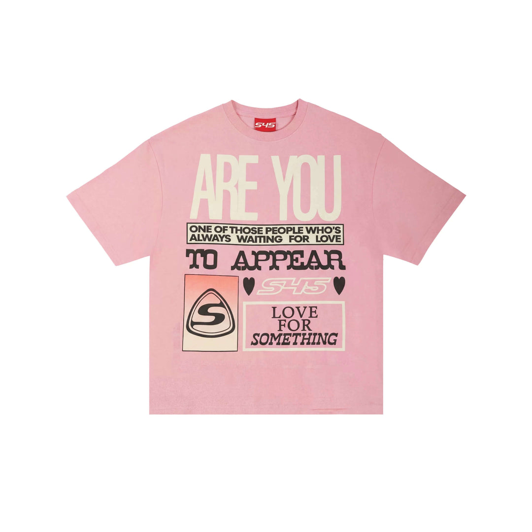 S45 Contrast Color Slogan Print Short Sleeve Tee | Face 3 Face