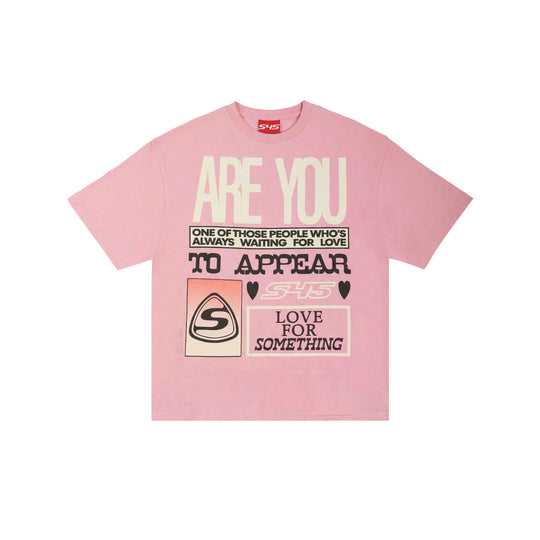 S45 Contrast Color Slogan Print Short Sleeve Tee | Face 3 Face