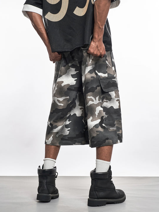 F3F Select Functional Camouflage Baggy Shorts | Face 3 Face
