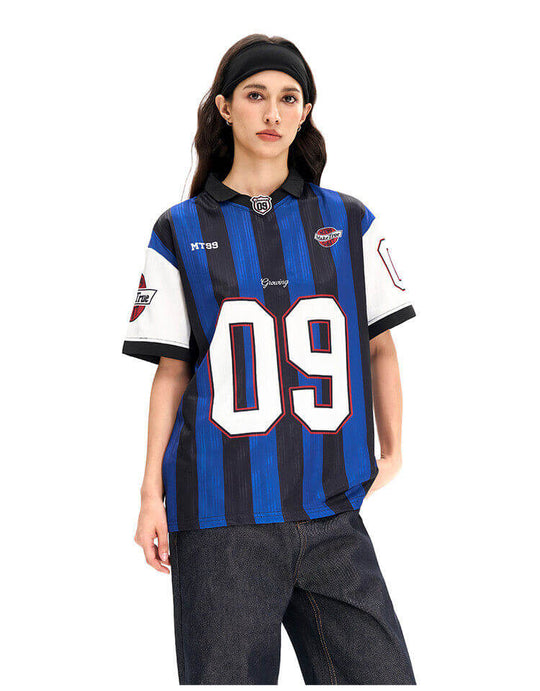 F3F Select Contrast Stripe Short Sleeve Polo Soccer Jersey | Face 3 Face