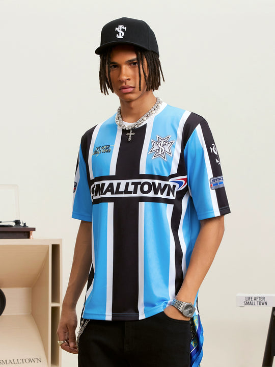 Small Town Kid Striped Soccer Jersey | Face 3 Face