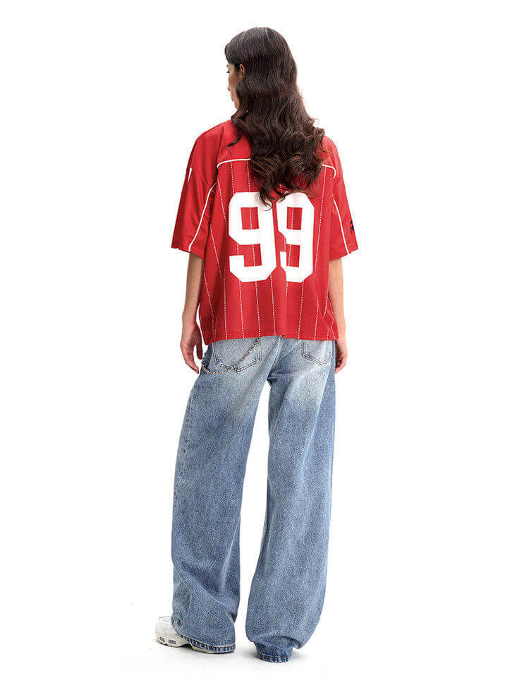 F3F Select Stitch Stripe Mesh V Neck Short Sleeve Soccer Jersey | Face 3 Face