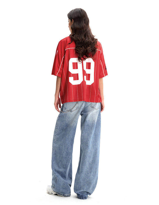 F3F Select Stitch Stripe Mesh V Neck Short Sleeve Soccer Jersey | Face 3 Face