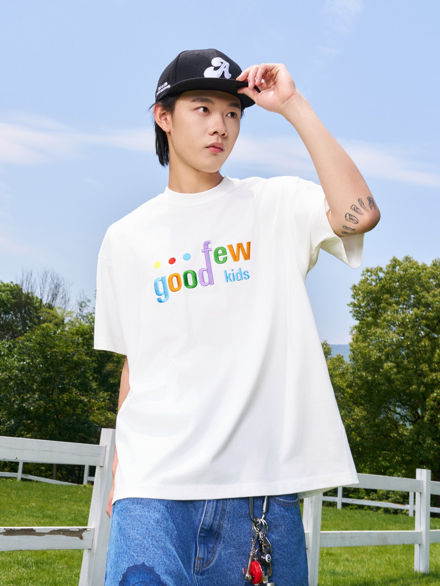 AFGK Multicolor Printing Letters Big Logo Tee | Face 3 Face