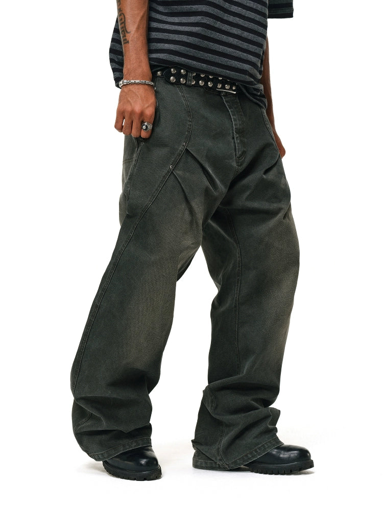 ANTIDOTE 3D Pleated Washed Work Pants | Face 3 Face