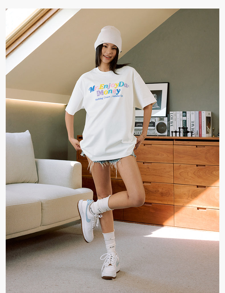 MEDM Multicolor Terry Embroidery Tee | Face 3 Face