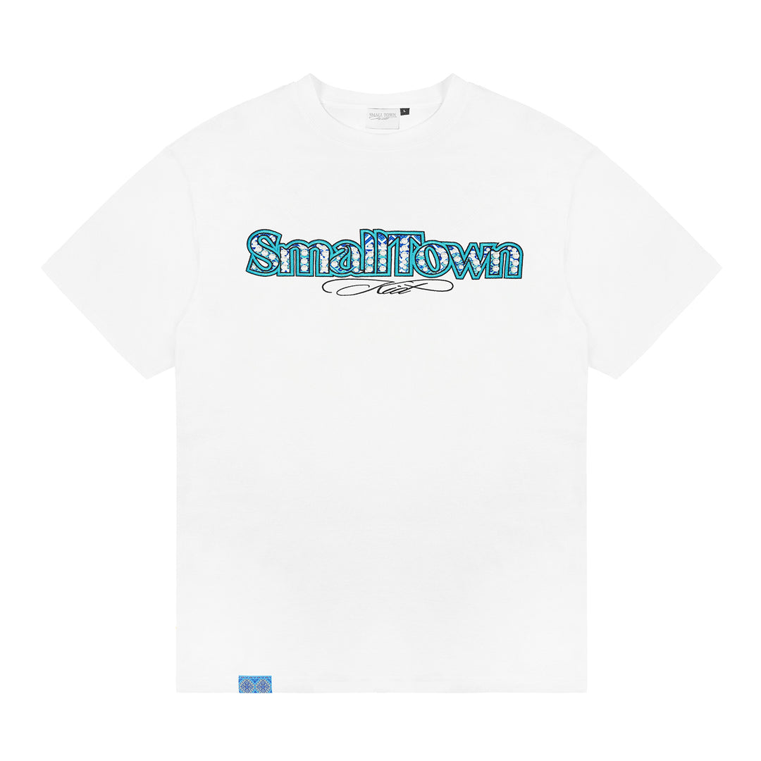 Small Town Kid Pearl Ethnic Embroidery Patch Tee | Face 3 Face