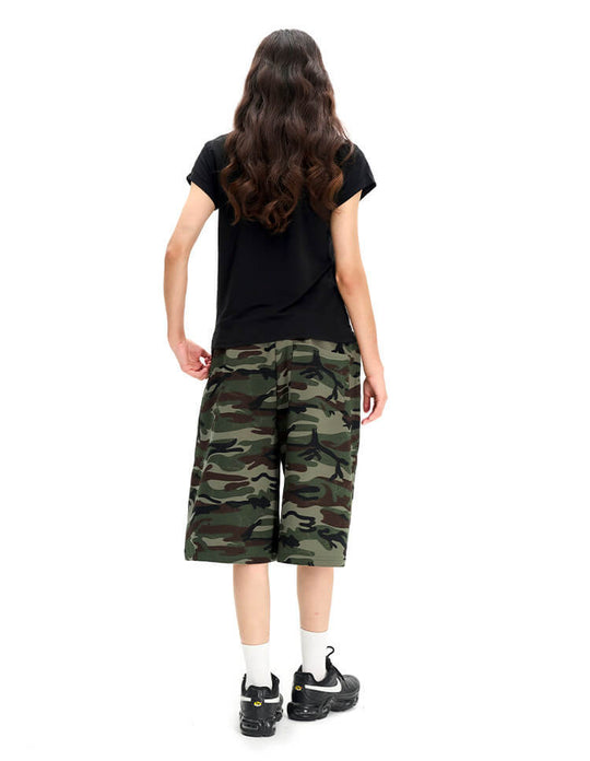 F3F Select Camo Calligraphy Embroidered Baggy Sweat Shorts