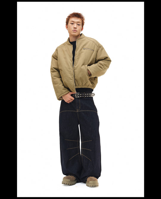 NOVACAM Canvas Puffer Short Work Jacket | Face 3 Face