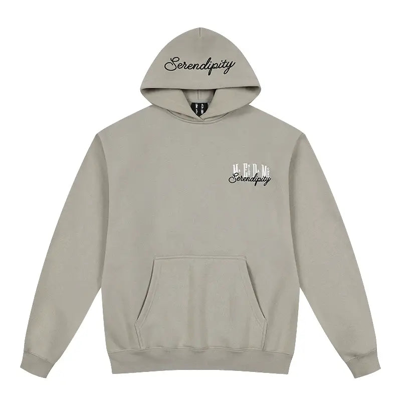 MEDM Basic One Point Embroidered Logo Oversized Hoodie | Face 3 Face