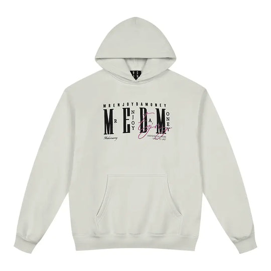 MEDM Logo Print and Embroidered Lettering Hoodie | Face 3 Face